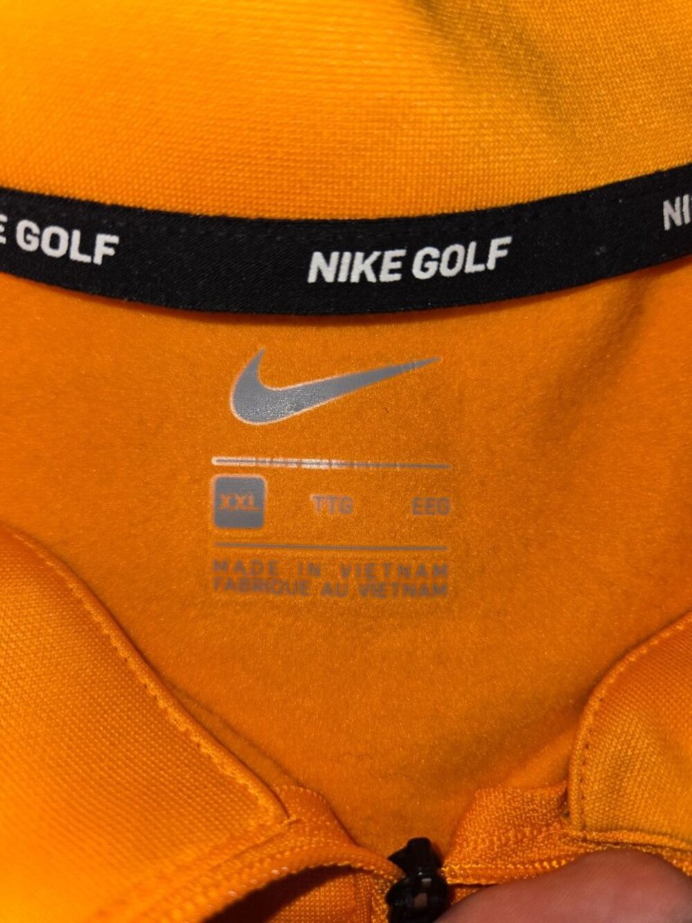 Nike Golf Mens Orange Half-Zip Long Sleeve Pullover XXL - Picture 5 of 8